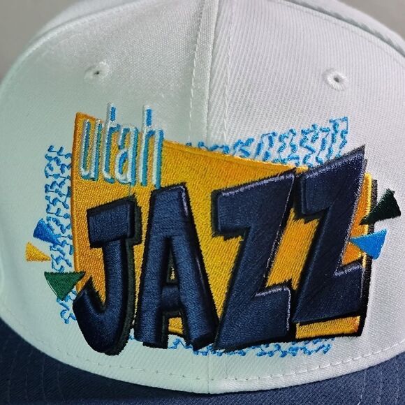 New Era NBA Utah Jazz Vintage Retro Logo Clarkson Sexton Markkanen Jersey Hat - Picture 5 of 10